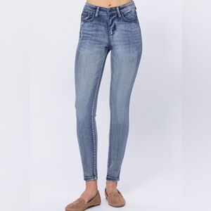 Judy Blue High Rise Heavy Hand Sand Skinny